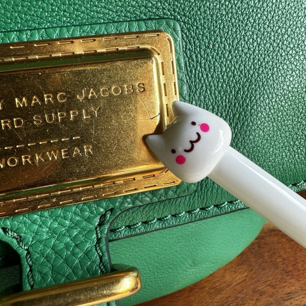 Marc by Marc Jacobs Classic Q Karlie Pebbled Leather Crossbody Bag Purse Green - Picture 2 of 9